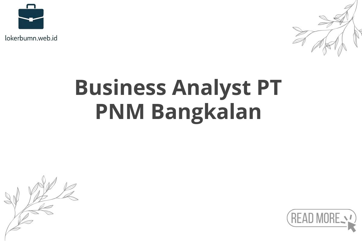 Business Analyst PT PNM Bangkalan