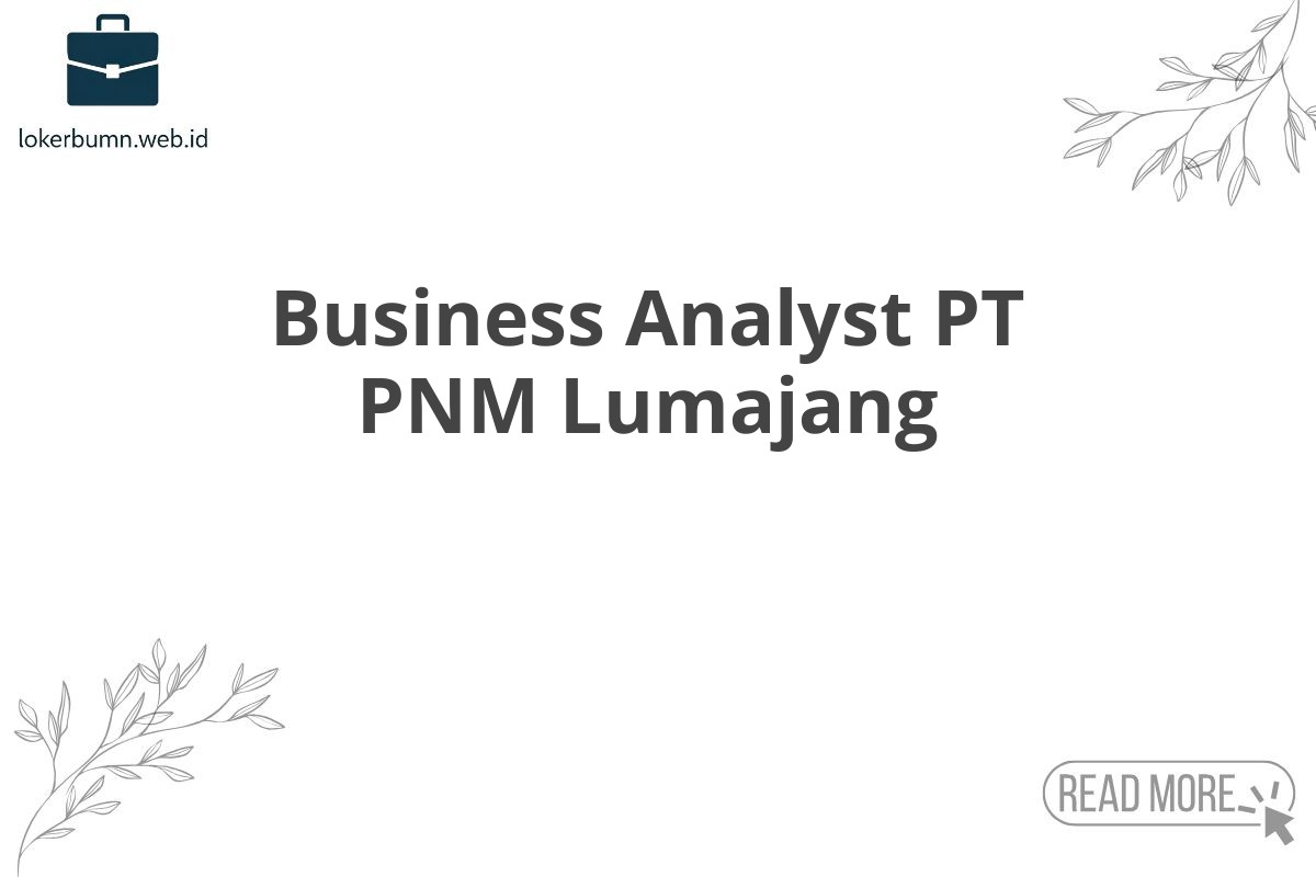 Business Analyst PT PNM Lumajang